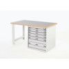 Cubio Hevay Duty Workbench with Cabinet, Light Grey, 840mm x 2000mm x 900mm thumbnail-0