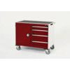 CUBIO MT TROLLEY 50 50 DOOR DRWRMPLEX-LIGHT GREY/RED thumbnail-0