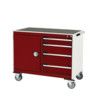 CUBIO MT TROLLEY 50 50 DOOR DRWRT-TRAY-LIGHT GREY/RED thumbnail-0