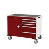 CUBIO MT TROLLEY 50 50 DOOR DRWRT-TRAY-LIGHT GREY/RED thumbnail-0