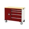 CUBIO MT TROLLEY 40 60 DOOR DRWRMPLEX-LIGHT GREY/RED thumbnail-0