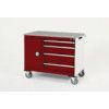 CUBIO MT TROLLEY 40 60 DOOR DRWRLINO-LIGHT GREY/RED thumbnail-0