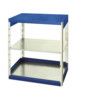 Cubio Standard Duty Shelving, 2 Shelves, 75kg Shelf Capacity, 1000mm x 525mm x 800mm, Blue & Grey thumbnail-0