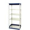 Cubio Standard Duty Shelving, 4 Shelves, 75kg Shelf Capacity, 2000mm x 525mm x 800mm, Blue & Grey thumbnail-0