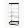 Cubio Standard Duty Shelving, 4 Shelves, 75kg Shelf Capacity, 2000mm x 800mm x 525mm, Red & Grey thumbnail-0