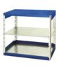 Cubio Standard Duty Shelving, 2 Shelves, 75kg Shelf Capacity, 1000mm x 525mm x 1050mm, Blue & Grey thumbnail-0