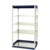 Cubio Standard Duty Shelving, 4 Shelves, 75kg Shelf Capacity, 2000mm x 525mm x 1050mm, Blue & Grey thumbnail-0