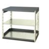 Cubio Standard Duty Shelving, 2 Shelves, 75kg Shelf Capacity, 1000mm x 650mm x 1050mm, Grey thumbnail-1