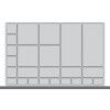 verso, Divider Kit, Plastic, Grey, 800x550x100mm, 24 Compartments thumbnail-0