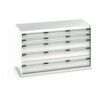 CUBIO DRAWER CABINET 1300X650X800H 5 DRAWER RAL7035 thumbnail-0