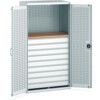 CUBIO CUPBOARD LOUVRE DOORS MINI WORKSHOP, 9 DRWR 1050X650X2000H thumbnail-0