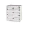 CUBIO CABINET WITH 6 DRAWERS 800X525X900H RAL7035 thumbnail-0