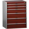 CUBIO SL-8610-6.2 DRAWER CABINET (200KG) GREY / RED thumbnail-0