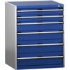 CUBIO SL-8710-6.2 DRAWER CABINET (200KG) GREY / BLUE thumbnail-0