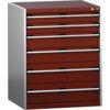 CUBIO SL-8710-6.2 DRAWER CABINET (200KG) GREY / RED thumbnail-0