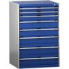 CUBIO SL-8712-8.2 DRAWER CABINET (200KG) GREY / BLUE thumbnail-0