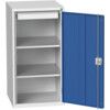 VERSO CUPBOARD W/ 2 SHELVES 1 DRAWER 525X550X1000H RAL7035/5010 thumbnail-0