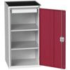 VERSO CUPBOARD W/ 2 SHELVES AND 1 DRAWER 525X550X1015 RAL7035/3004 thumbnail-0