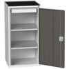 VERSO CUPBOARD W/ 2 SHELVES AND 1 DRAWER 525X550X1015 RAL7035/7016 thumbnail-0