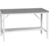 VERSO 1500X800MM BENCH WITH HALF DEPTH BASE SHELF & LINO TOP thumbnail-0