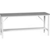 VERSO 2000X600MM BENCH WITH HALF DEPTH BASE SHELF & LINO TOP thumbnail-0