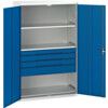 Verso Storage Cabinet, 2 Doors, Blue, 2000 x 1300 x 550mm thumbnail-0