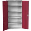 VERSO CUPBOARD WITH 4 SHELVES 1050X550X2000H RAL7035/3004 thumbnail-0