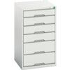 VERSO CABINET WITH 6 DRAWERS 525X550X600H RAL7035 thumbnail-0