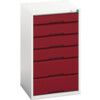 VERSO CABINET WITH 6 DRAWERS 525X550X600H RAL7035/3004 thumbnail-0