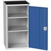 VERSO CUPBOARD WITH 2 SHELVES 525X550X1015H RAL7035/5010 thumbnail-0