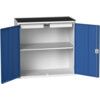 VERSO CUPBOARD W/ 1 SHELF 2 DRAWERS 1050X550X1015H RAL7035/5010 thumbnail-0