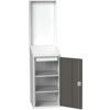 VERSO LECTERN PERFOPANEL 1SHELF1D RAWER 525X550X2000H RAL7035/7016 thumbnail-0