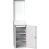 VERSO LECTERN W/ PANEL W/ 2 SHELF , 1 DRAWER 525X550X2000H RAL7035 thumbnail-0