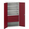 Verso Kitted Cupboard, 2 Doors, Red, 2000 x 1050 x 550mm thumbnail-0