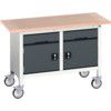 Verso Mobile Storage Bench  1250 x 600 x 830mm - Light/Anthracite Grey thumbnail-0