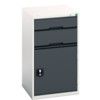 Verso Combination Cupboard/Drawer, Single Door, Anthracite Grey/Grey, 900 x 525 x 550mm thumbnail-0