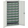 VERSO BIN CUPBOARD WITH 8 SHELVES AND 36 BOTTBOXES LIGHT GREY thumbnail-0