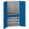 Verso Storage Cabinet, 2 Doors, Blue, 2000 x 1050 x 550mm thumbnail-0