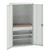 Verso Storage Cabinet, 2 Doors, Light Grey, 2000 x 1050 x 550mm thumbnail-0