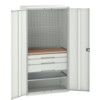 Verso Storage Cabinet, 2 Doors, Light Grey, 2000 x 1050 x 550mm thumbnail-0