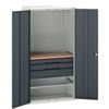 Verso Storage Cabinet, 2 Doors, Anthracite Grey, 2000 x 1050 x 550mm thumbnail-0