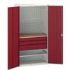 Verso Storage Cabinet, 2 Doors, Red, 2000 x 1050 x 550mm thumbnail-0