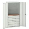 Verso Storage Cabinet, 2 Doors, Light Grey, 2000 x 1050 x 550mm thumbnail-0