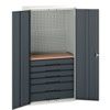 Verso Storage Cabinet, 2 Doors, Anthracite Grey, 2000 x 1050 x 550mm thumbnail-0