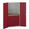 Verso Storage Cabinet, 2 Doors, Red, 2000 x 1050 x 550mm thumbnail-0