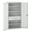 Verso Kitted Cupboard, 2 Doors, Light Grey, 2000 x 1050 x 550mm thumbnail-0