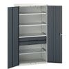 Verso Kitted Cupboard, 2 Doors, Anthracite Grey, 2000 x 1050 x 550mm thumbnail-0