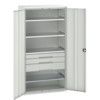 Verso Kitted Cupboard, 2 Doors, Light Grey, 2000 x 1050 x 550mm thumbnail-0