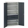 Verso Kitted Cupboard, 2 Doors, Anthracite Grey, 2000 x 1050 x 550mm thumbnail-0