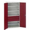 Verso Kitted Cupboard, 2 Doors, Red, 2000 x 1050 x 550mm thumbnail-0